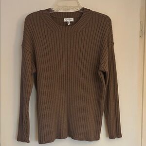 Jessica Simpson Chocolate Ribbed Sweater XL